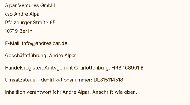 Impressum Daten